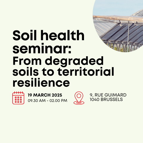 Lille Metropole will host a seminar on soil health on the 19th of March 2025! 