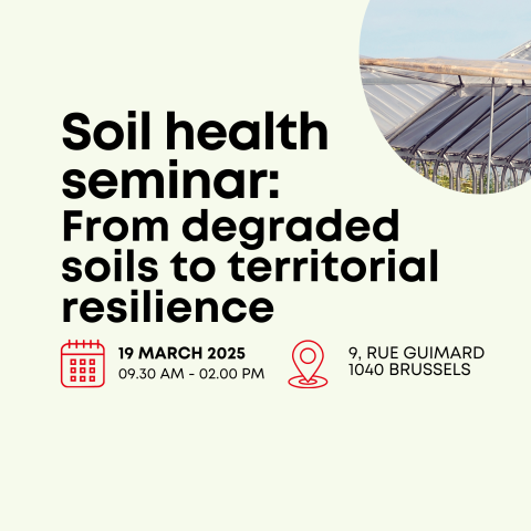 Lille Metropole will host a seminar on soil health on the 19th of March 2025! 